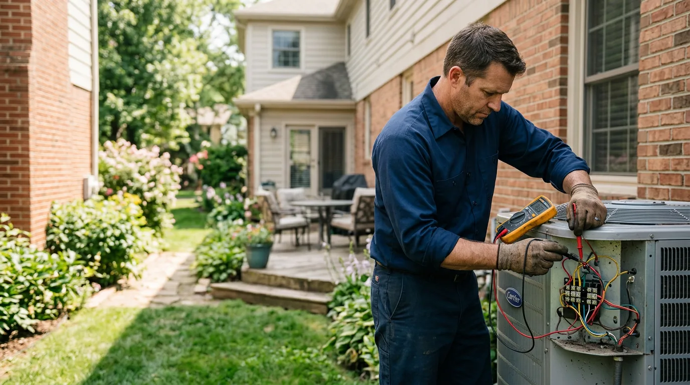 HVAC technician working near Fence, WI